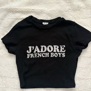 Garage Black Crop Top